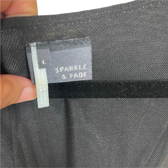 Urban Outfitters Sparkle and Fade Mesh Racerback Knit Mini Dress Gray Size L - Picture 8 of 9